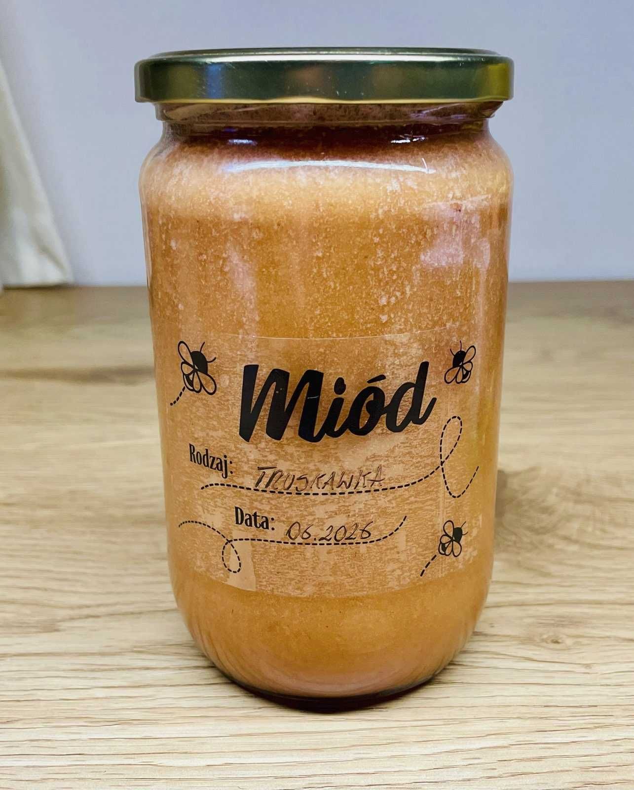 Miód z dodatkami - Truskawka 950g DUZY SŁOIK
