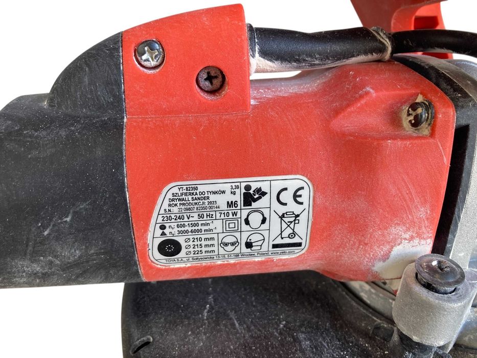 Szlifierka do gipsu Yato 82350 komplet walizka