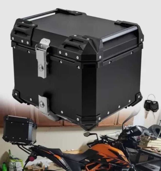 Ящик Adventure 55L центральний кофр на мото Алюміній