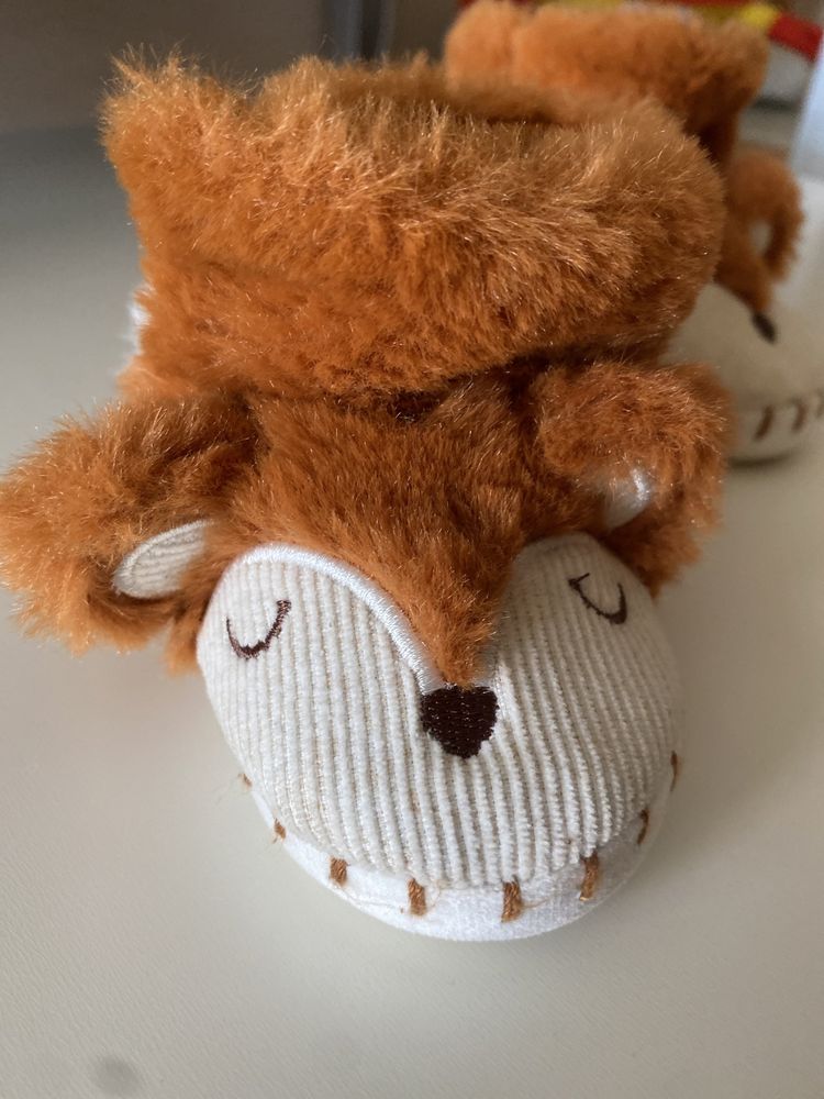 Pantufas Botinhas Peluche  bebé Zara Home Rapoza 17, Leão 26