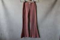 Spodnie 128 134 LAGER157 różowe prążkowane dzwony getry legginsy