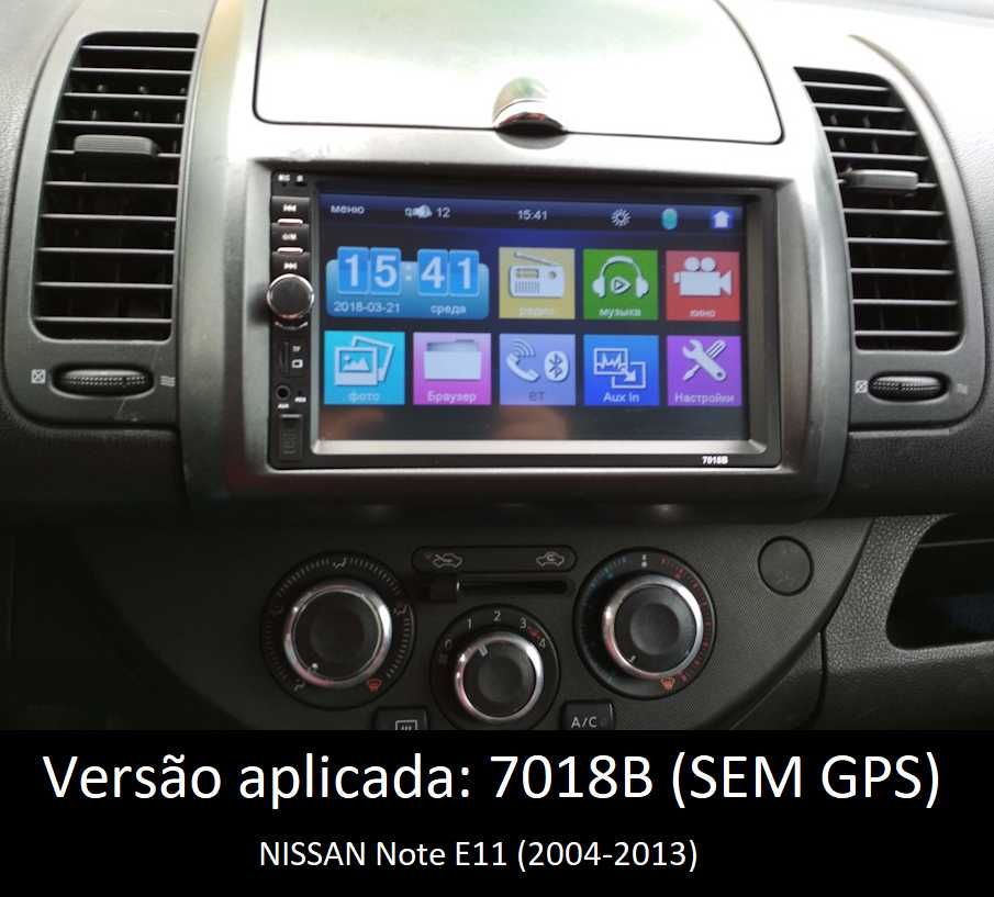 Rádio 2DIN • NISSAN • Note (2004 a 2017) • Android • E11 E12 [4+32GB]