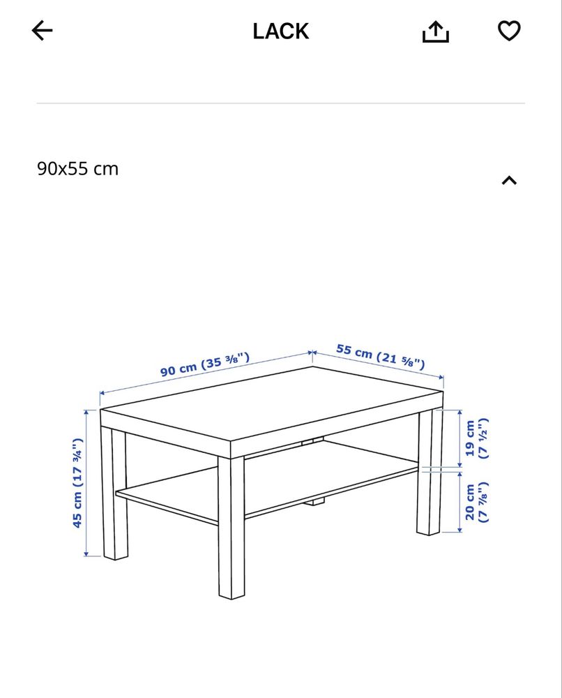 Mesa Centro IKEA - Lack