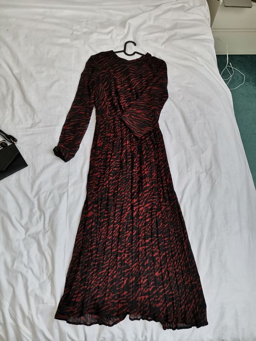 Sinsay długa sukienka w print zebra S / 36 / 8