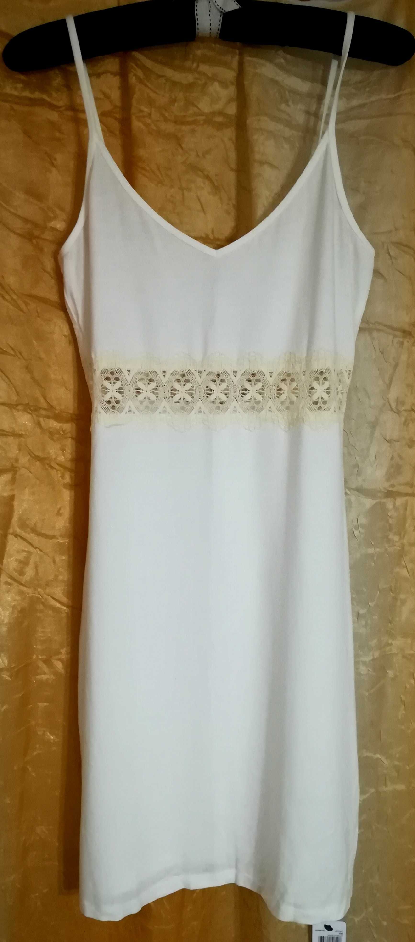Koszulka nocna stringi Nowa intimissimi S kremowa bielizna