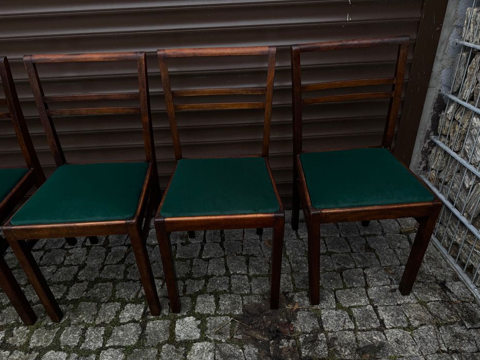Krzesła PRL lata 50 w stylu ala Art Deco antyk 6 szt drewniane retro