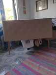 Cabeceira de cama bege