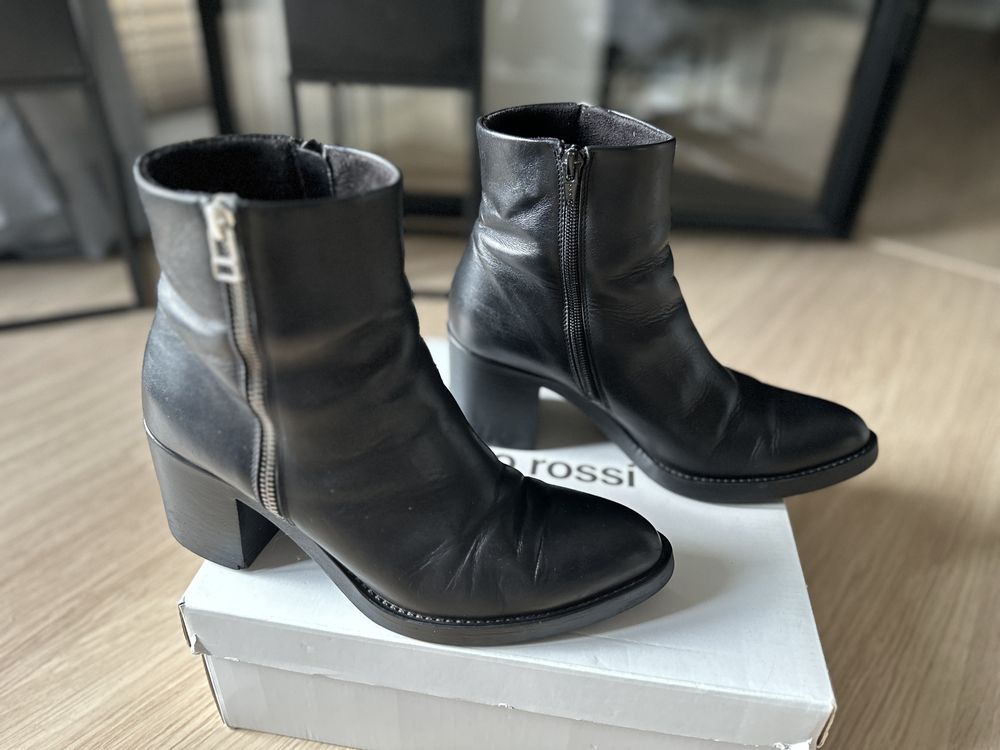 Buty skórzane Gino Rossi, rozmiar 40, obcas 7,5 cm