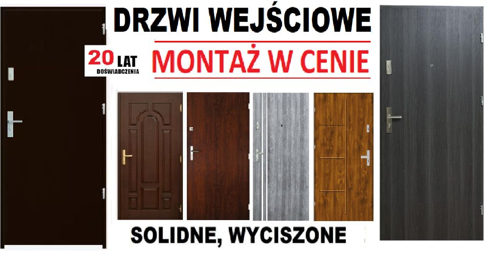 Drzwi zewnętrzne-wewnętrzne do mieszkania w bloku wewnątrzklatkowe.