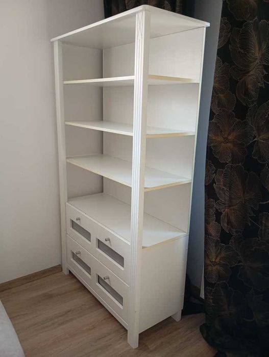 Zarezerwowane - Bookcase, shelves, Shelving unit, regał z szufladami,