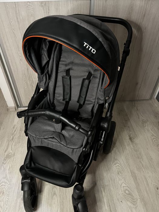 Wozek Bebetto Tito 2w1+ akcesoria