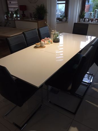Stół do jadalni biały lakierowany
