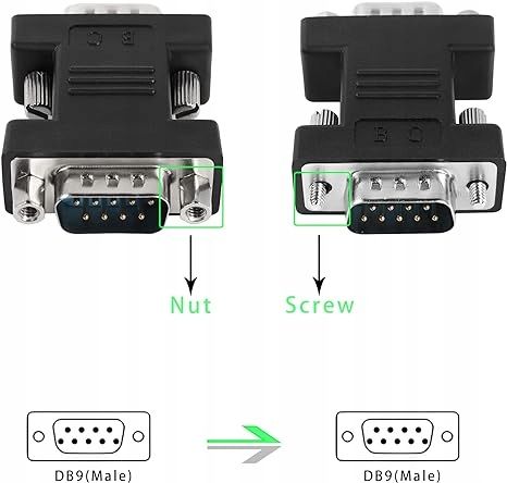 Złącze Rs232 Db9 Męski Na Db9 Męski 9 Pin