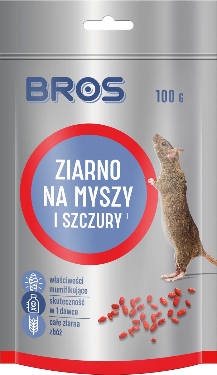 Ziarno na myszy i szczury 0,1 kg doypack BROS