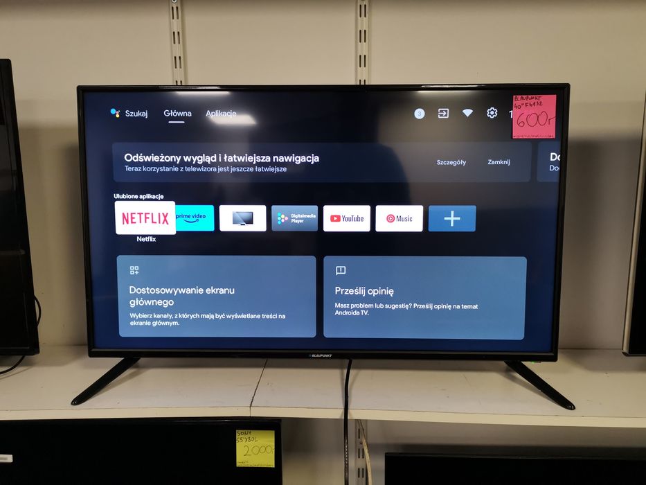 Blaupunkt 40 cali FullHD Smart WiFi DVB-T2 40F4132 gw3m telewizor