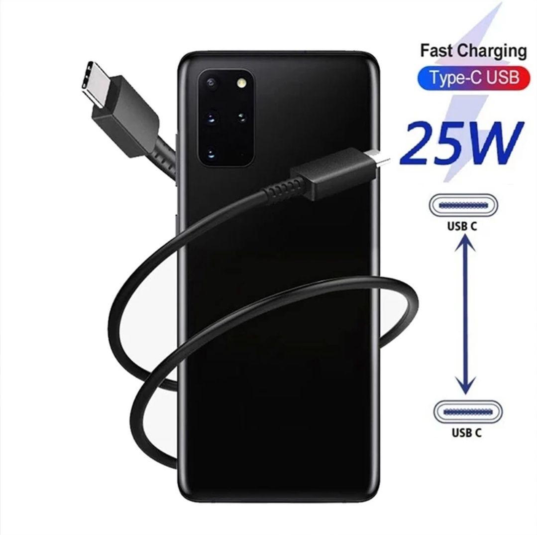 Ładowarka do Samsung 25W +  Kabel USB C kolor czarny fast charging