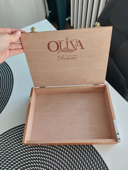 Pudełka drewniane po cygarach ozdobne do przerobienia decoupage diya