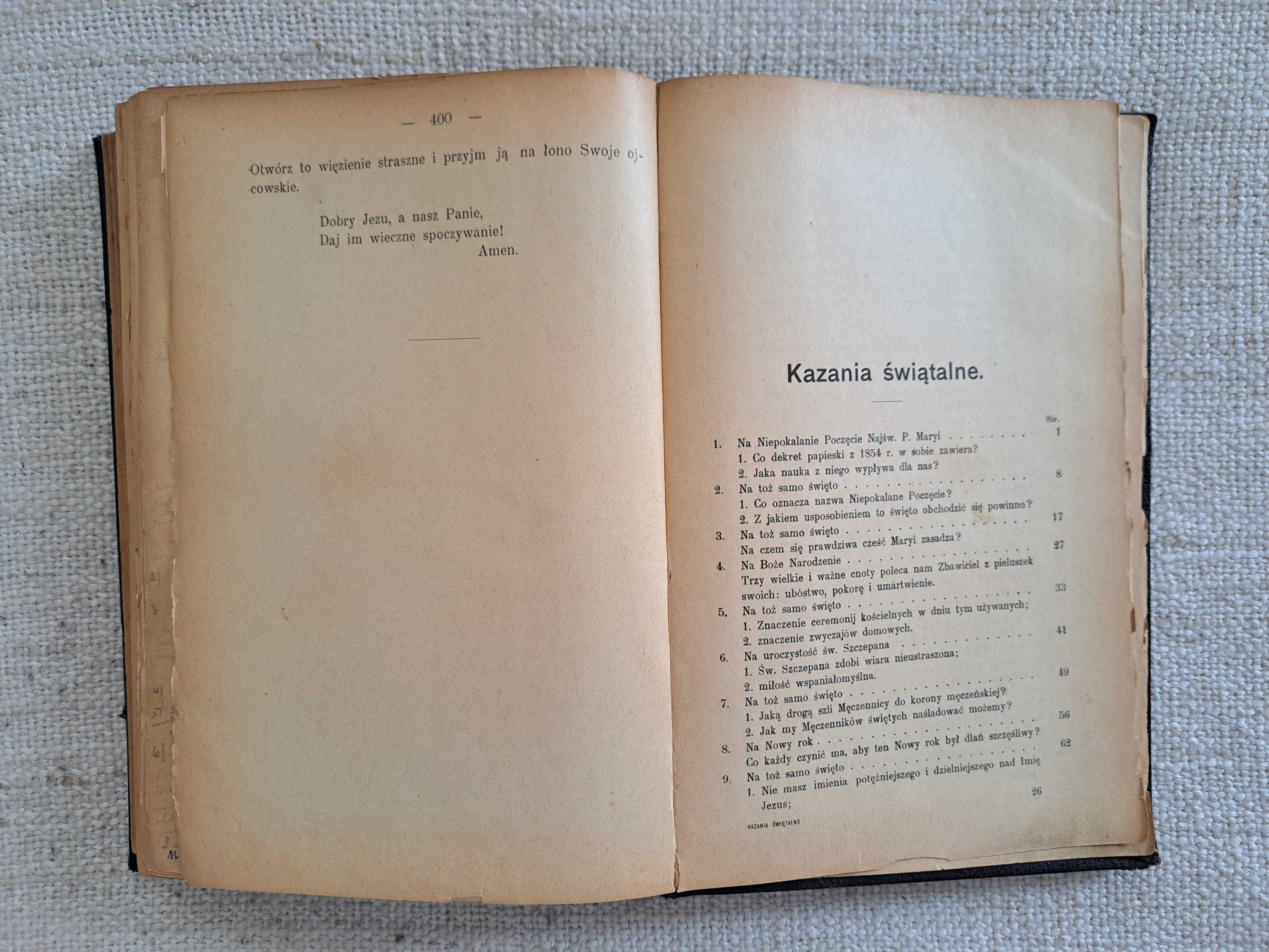 1902 rok. Kazania Świątalne. Ks. Tomasz Dąbrowski