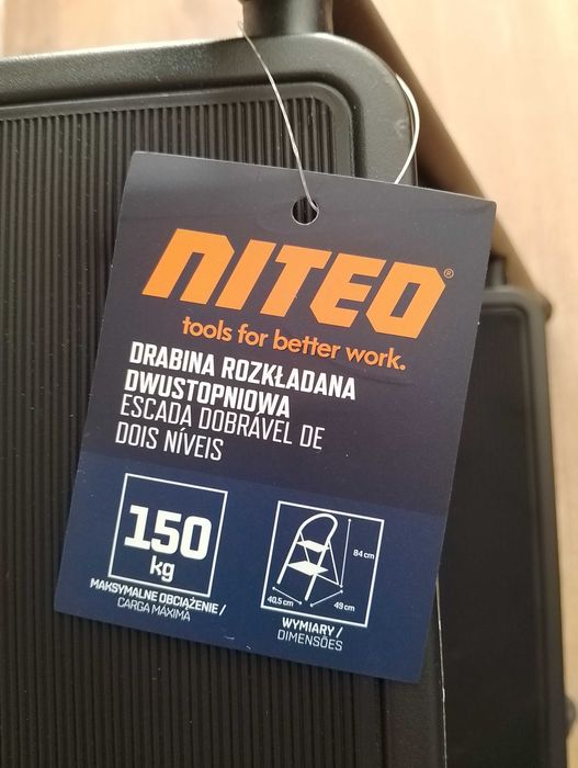 Niteo dwustopniowa drabinka drabina dwa stopnie