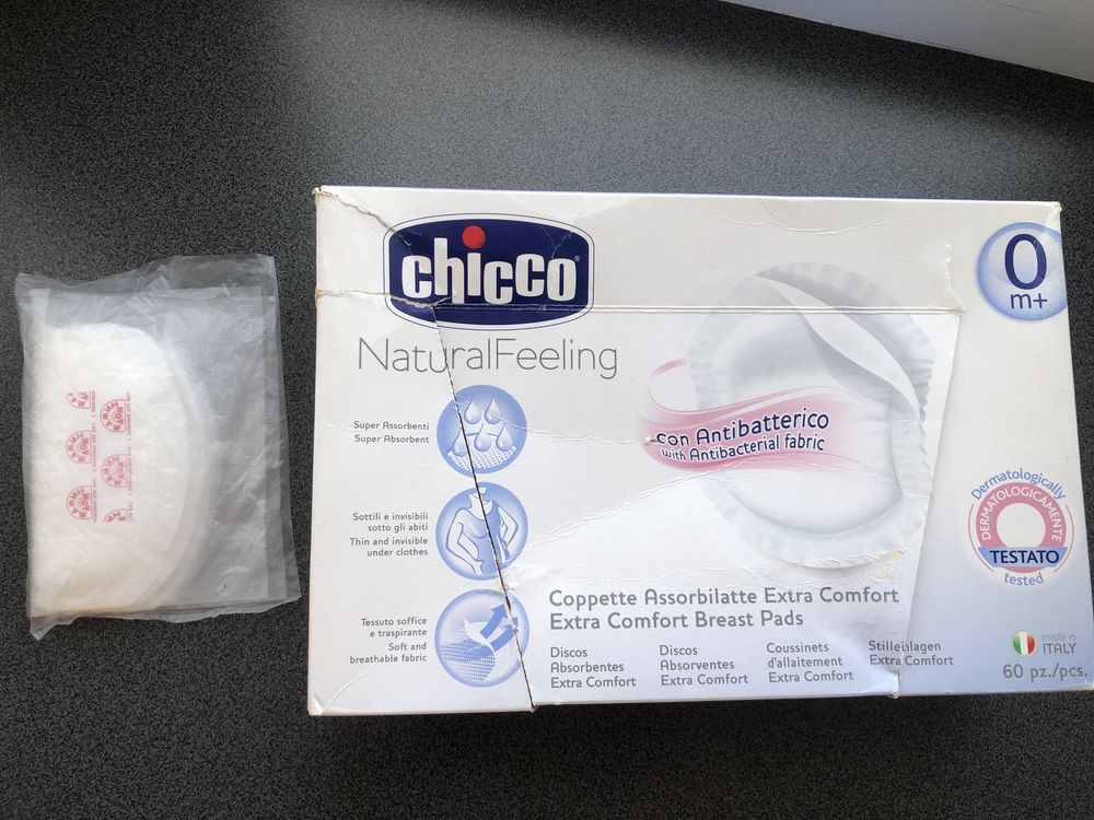 Накладки для груди Chicco. Вкладыши лактационные.