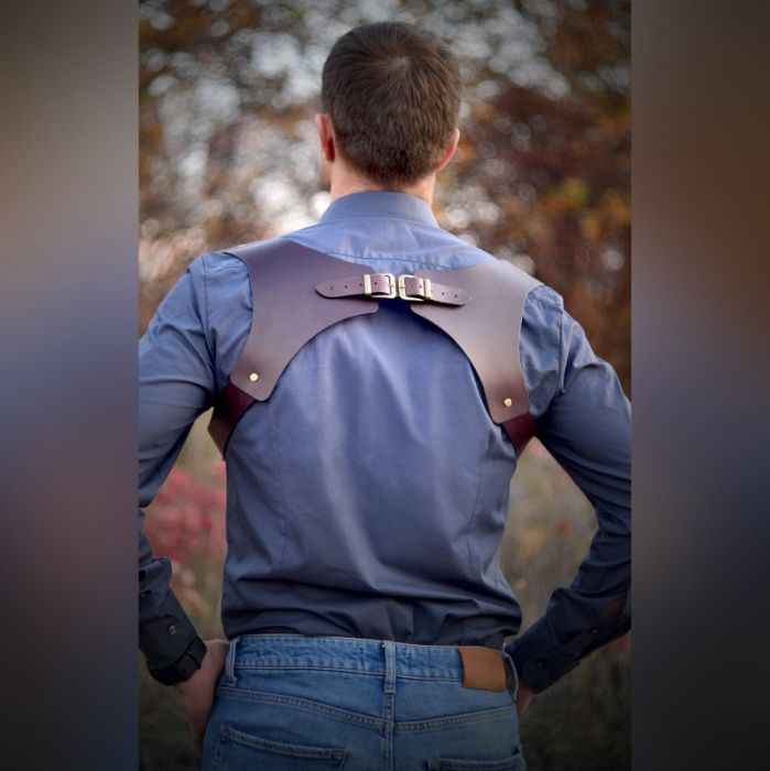 Стильные мужские подтяжки. Кожаные подтяжки