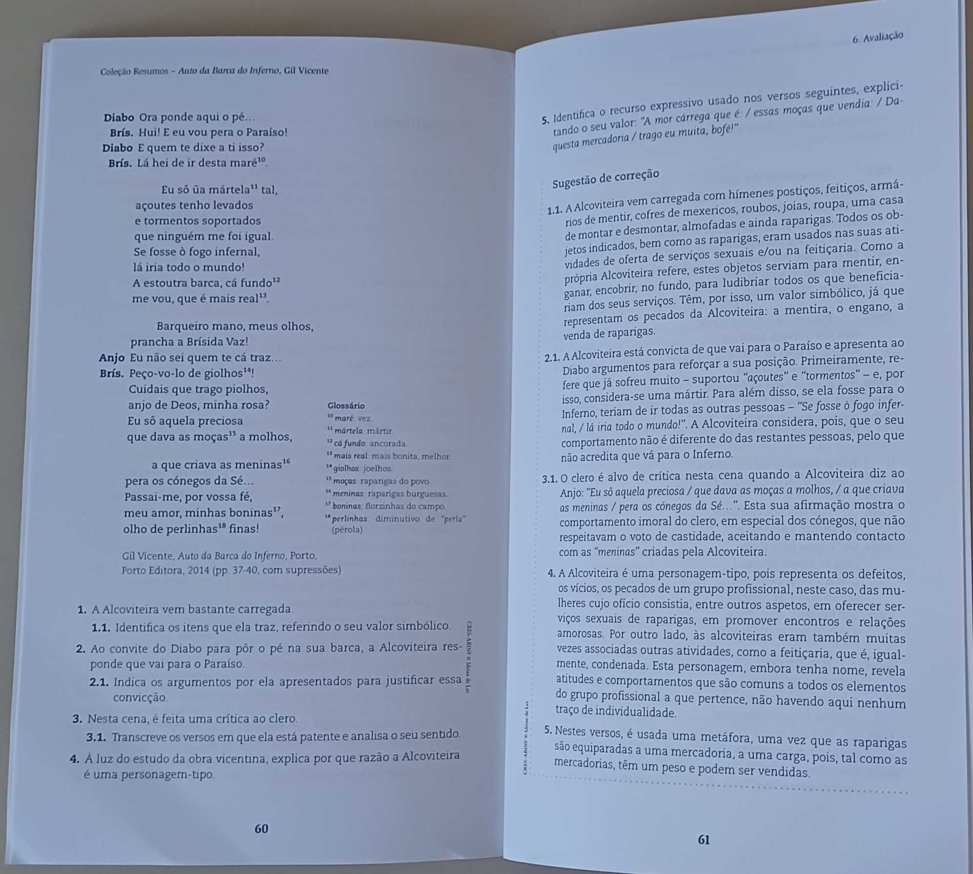 Auto da Barca Inferno - 9º ano - Resumo