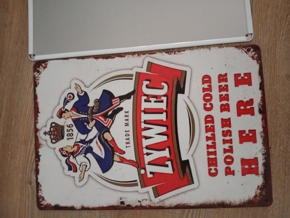 Tablica metalowa do powieszenia Żywiec piwo 20x30 cm