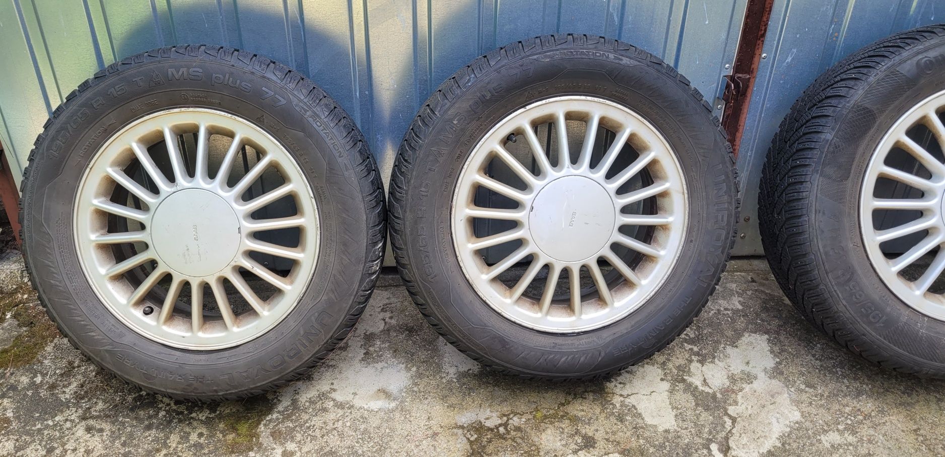 Koła zimowe 15" felgi aluminiowe Saab 195/65/r15 4 szt. Opel 5x100