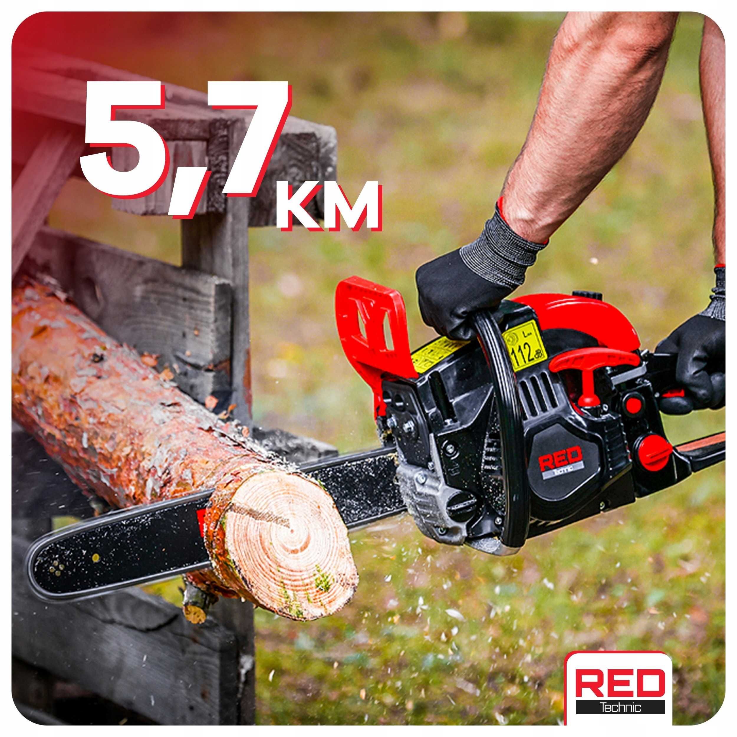 Piła Spalinowa Do Drewna 5,7KM Pilarka Łańcuchowa+2ŁAŃC+2PROWAD +3OLEJ