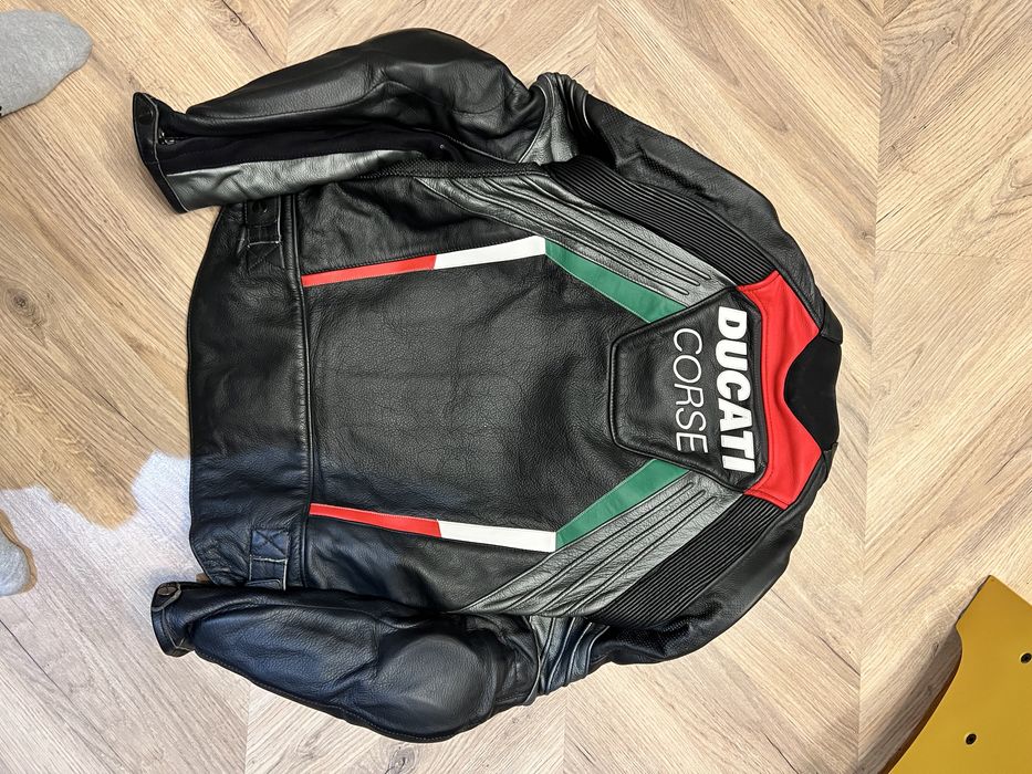 Kurtka motocyklowa Ducati Corse C3, męska, kolor czarny/srebrny  50