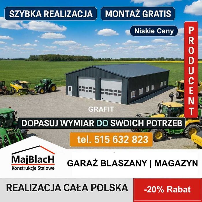 Kolory RAL WIATA Ocynkowana /GARAŻ BLASZANY/Zadaszenie  - Maj-Blach
