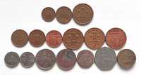 Набор монет Великобритании (новые пенсы, пенсы, фунт), 16 шт