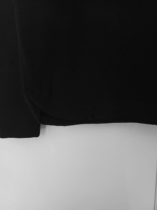 Massimo Dutti wełniany sweter 100% wełna czarny okrągły dekolt