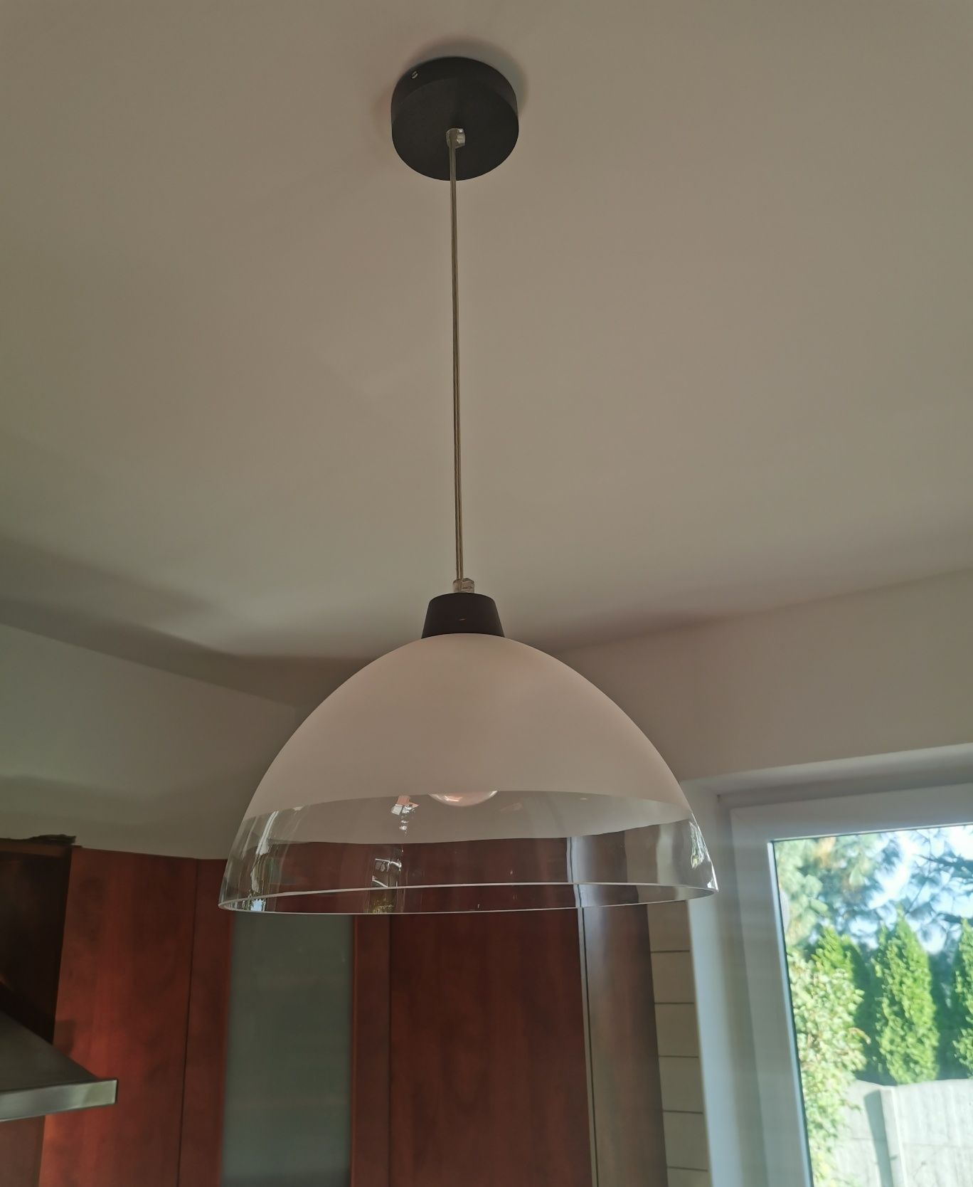 Lampa szklana wisząca nowa