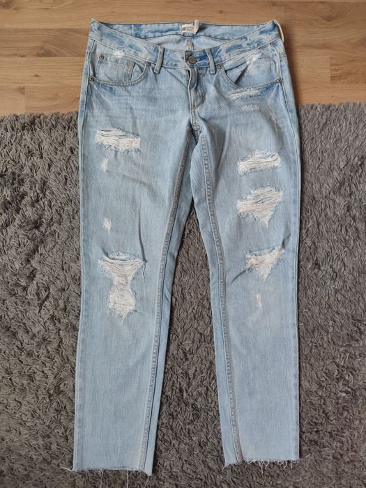 Jeansy damskie z rozdarciami Gina Tricot r. 28/34