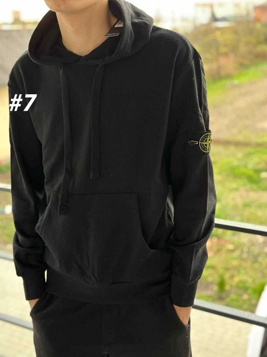 БЕЗ ПЕРЕДПЛАТ — Stone Island Худи кофта черная — Стон Айленд
