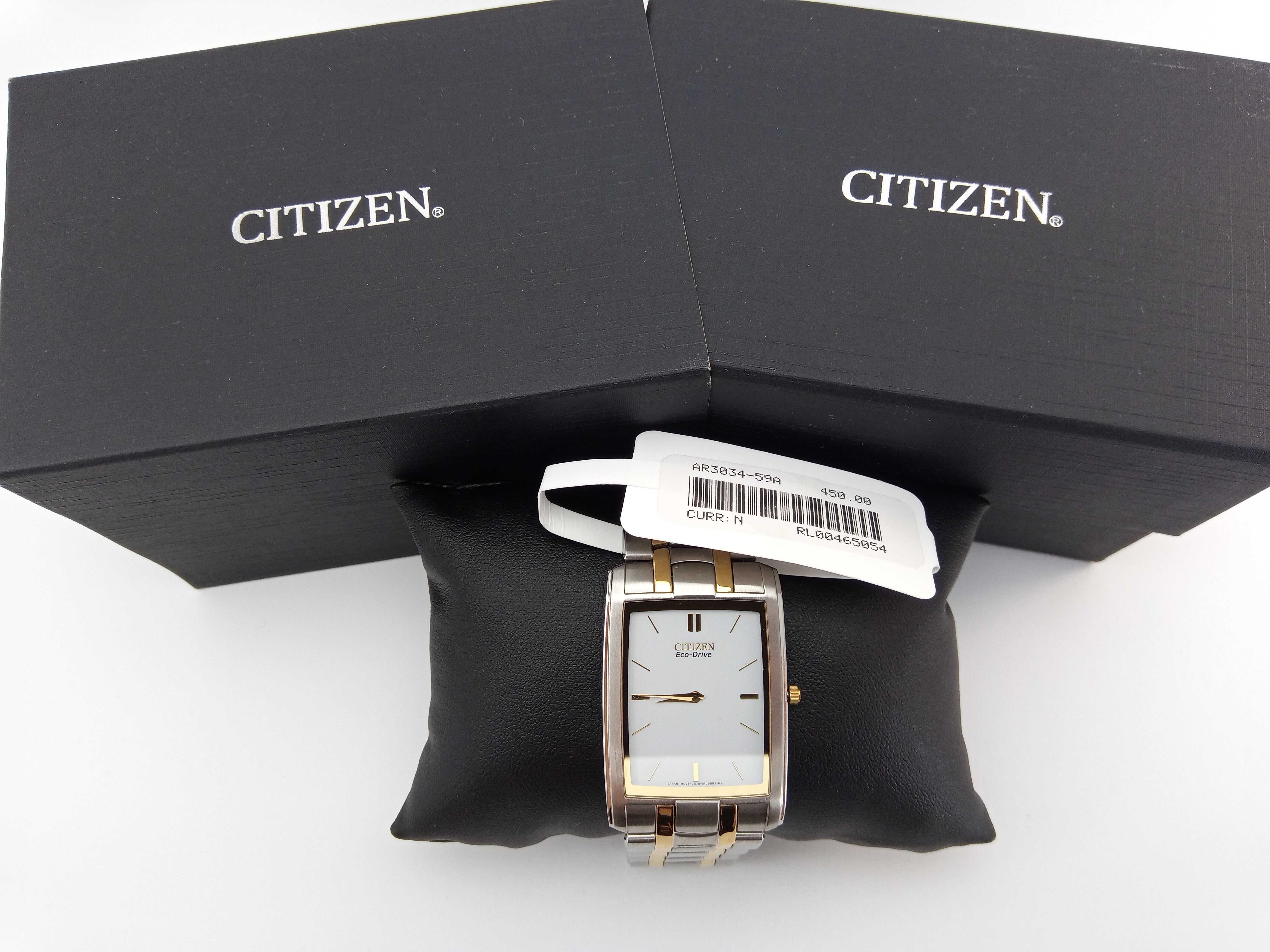 Тончайшие мужские часы Citizen Stiletto Eco-Drive AR3034-59A сапфир