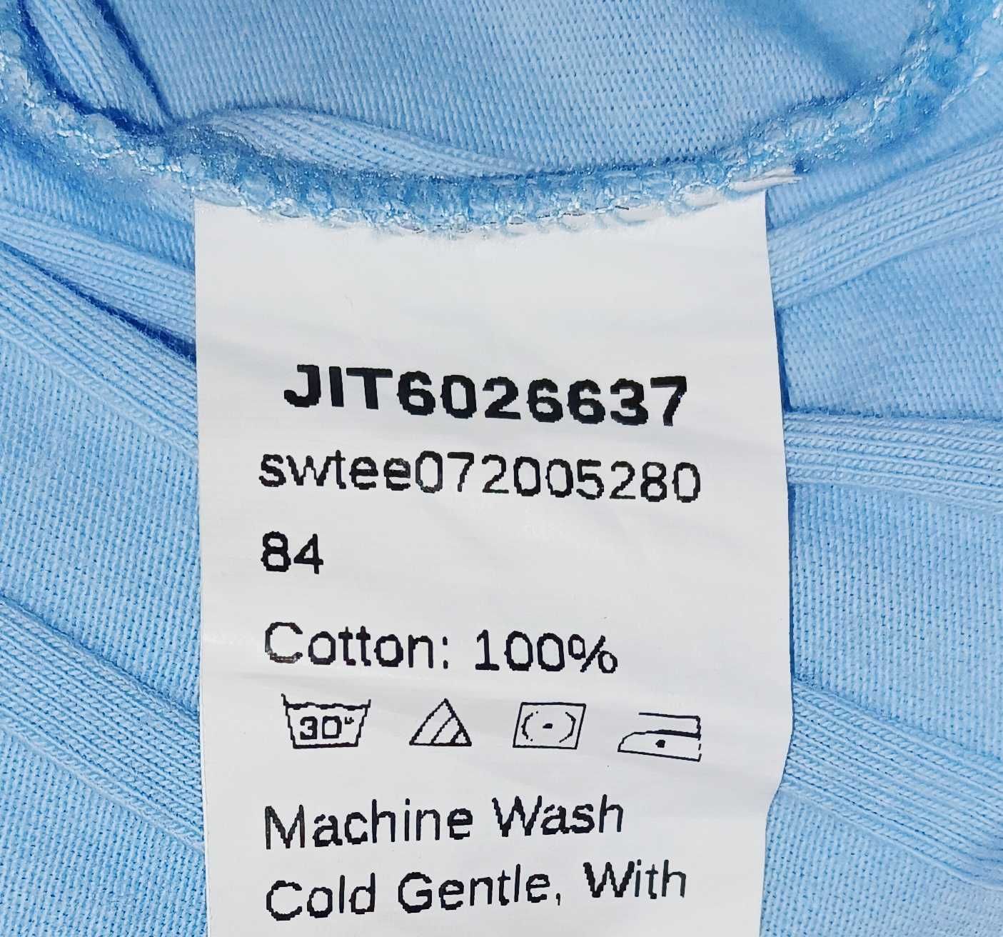 Sweterek krótki niebieski błękitny baby blue bawełna guziki Shein 36/S
