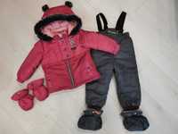 Зимний термокостюм: полукомбинезон куртка Peluche&Tartine на 1,5-2-3 г