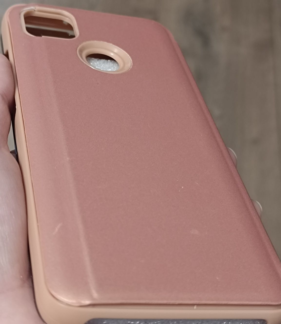 Etui case otwierane zamykane lusterko różowe złote redmi 10 A