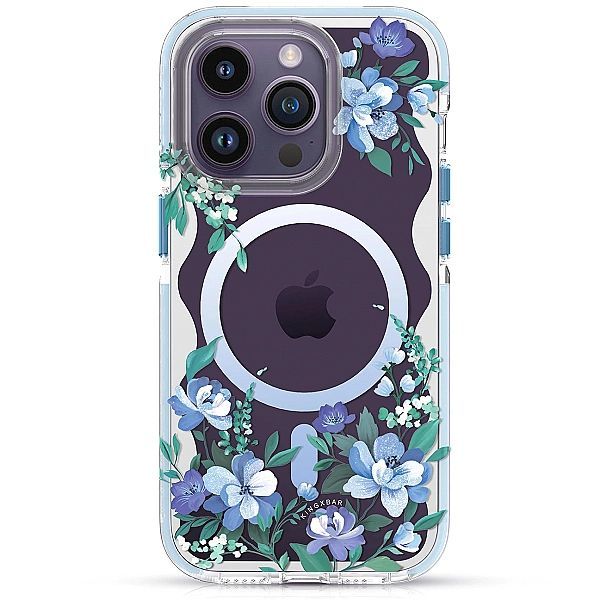Kingxbar Flora Series magnetyczne etui iPhone 14 Plus MagSafe ozdobion