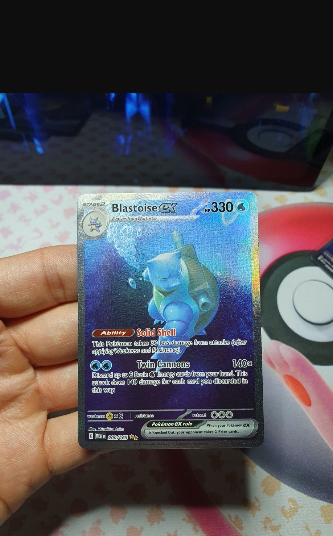 Carta Pokémon Blastoise Ex (200/65) Scarlet&Violet 151