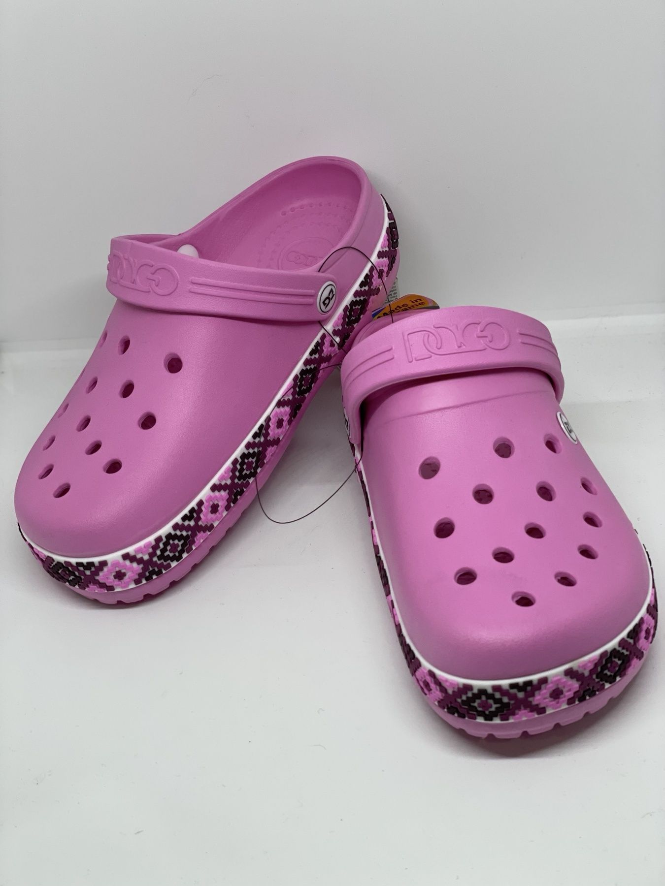 Кроксы crocs крокс сабо с орнаментом вышиванкой женские НОВЫЕ ЦВЕТА