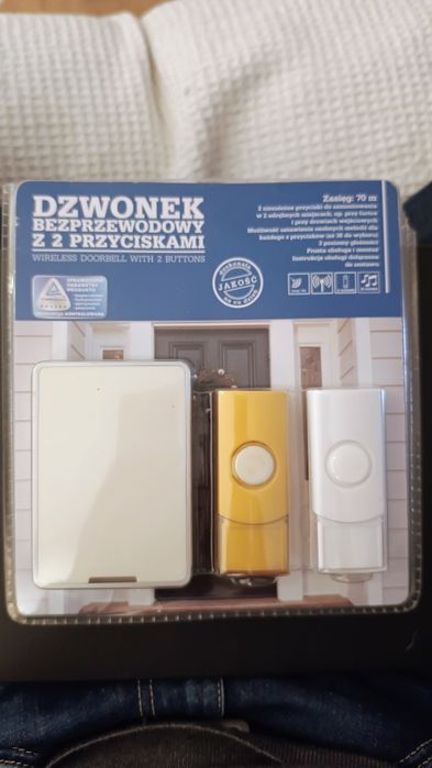 Dzwonek do drzwi, bezprzewodowy, na baterie. Używany.