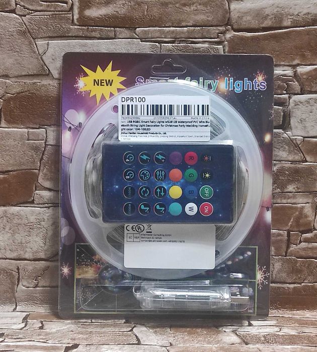 Новорічна гірлянда Smart 10 м RGB з пультом і керуванням через додаток