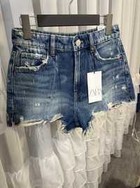 Zara nowe szorty spodenki damskie jeansowe S w