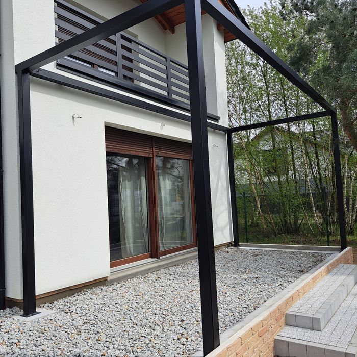 Pergola tarasowa ocynkowana profil 100x100x3 .