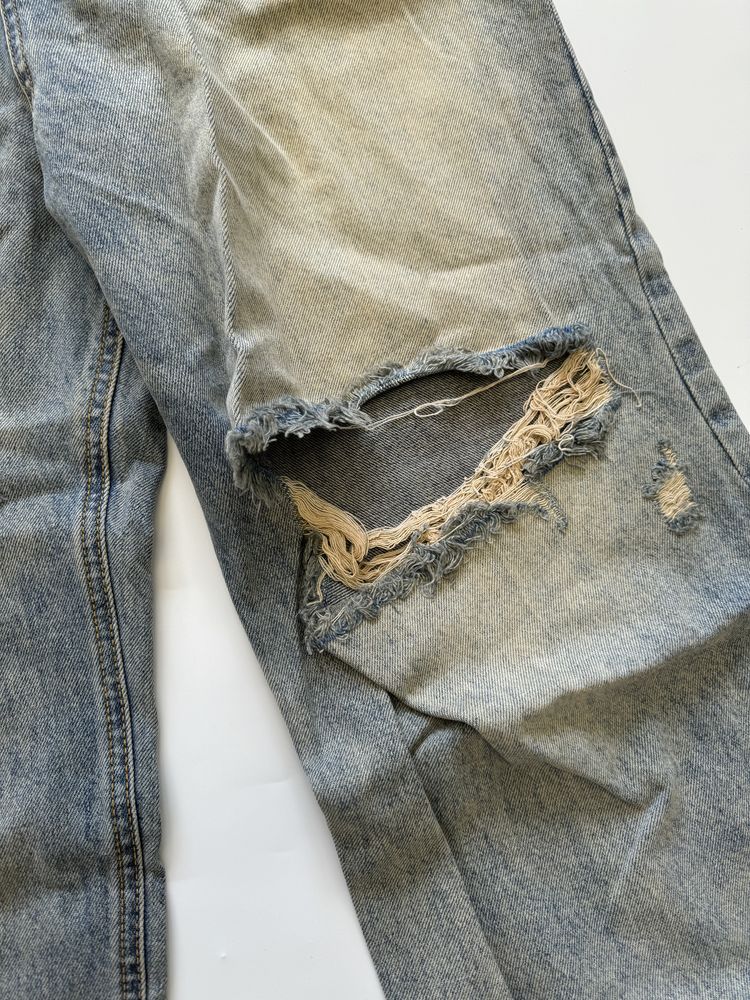 штаны Balenciaga ripped bagg blue jeans M L vetements bershka