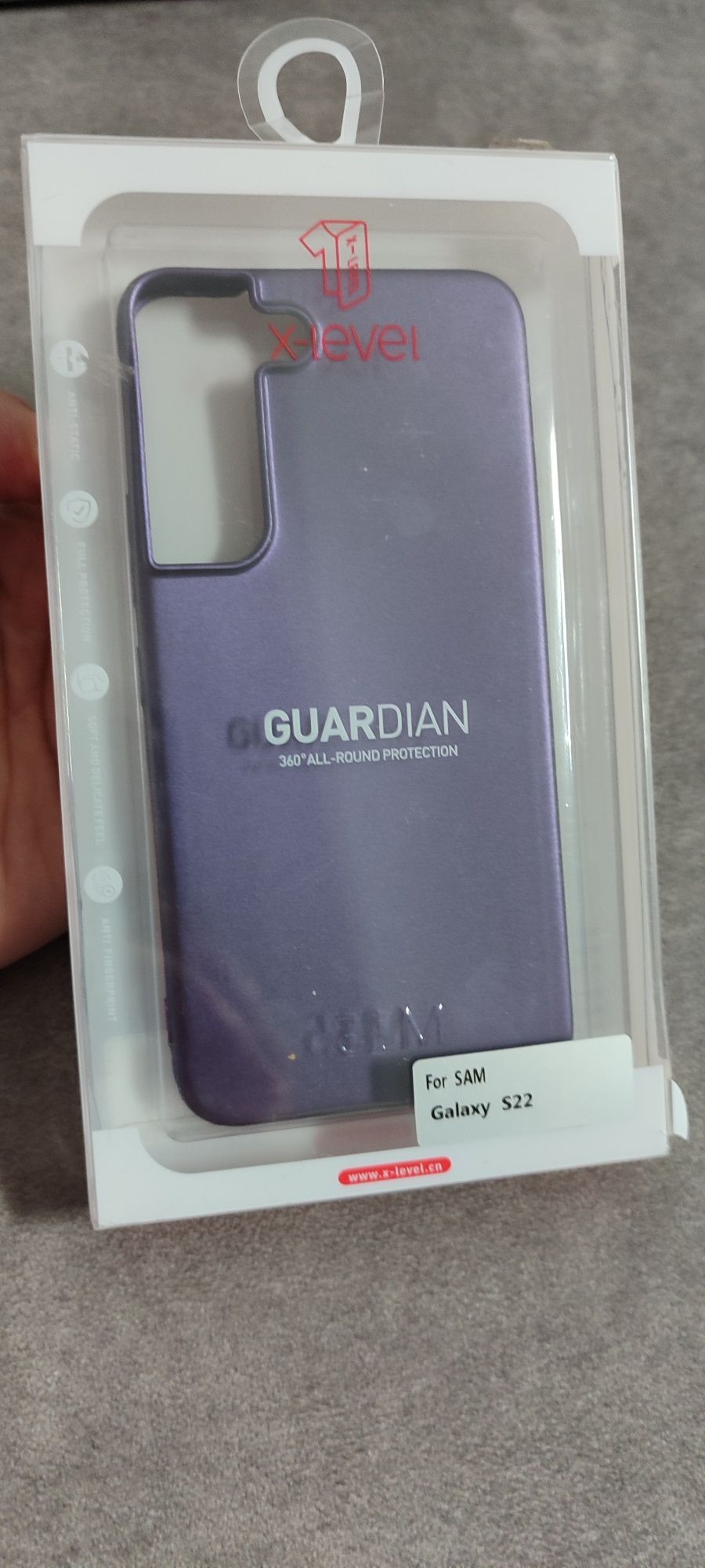 Silikonowe etui Guardian case Samsung s22  fioletowe