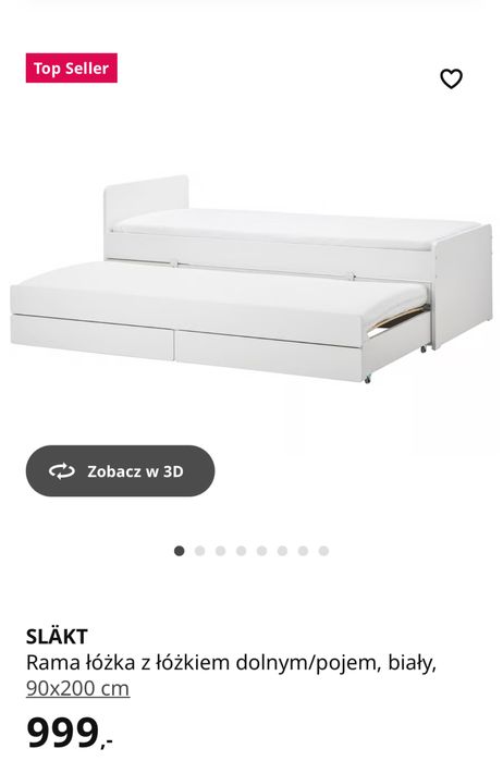 Łóżko IKEA Slakt dla rodzeństwa 90x200 cm dziecięce młodzieżowe Vox